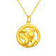 Chow Tai Fook Gold Necklace Women's Year of the Snake Hard Gold Snake Plate Rabbit Pendant New Small Gold Snake Pendant Pure Gold Necklace National Day Gift