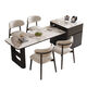 Shunmujia Italian minimalist slate island dining table integrated retractable high-end cream style restaurant multi-functional small apartment island island dining table rail socket 1.6 meters desktop