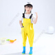 The little cleaner chooses water fork pants for children, water suits for playing in the sea, waterproof waders, jumpsuits for kindergarten, children's beach rain boots for men and women, children's dinosaur overalls with pockets, size 34 (shoe inner length 21c)