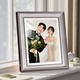 Mengsanyue Photo Studio Grade Aluminum Alloy Frame Customized Photo Frame Setup Family Portrait Wedding Dress Washed Photo Enlargement Children Moyan (High-end Model) 14-inch Setup Table (25*35cm)