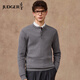 Judger contains worsted wool Judger Men's Wool Sweater 2025 Autumn and Winter New Henley Neck Stretch Pullover Sweater