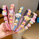 Chengyang Children's Cartoon Headbands for Girls Spring and Summer Anti-Slip Teethed Headbands for Broken Hair Little Girls Headdresses Cute Girls Hair Bundles Children's Kirby Toothed Headbands 5-piece Set