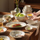 Garson dish set household light luxury high-value ceramics 2025 new Japanese style bowls, plates, chopsticks and tableware moving to new home gift