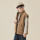 Duojia double-sided Icelandic velvet boys' vest autumn and winter children's contrast-edged plush vest medium-sized children's warm jacket