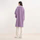 Cole Tier Winter 100 Sheep Wool Coat Women's Thick Sheep Shear Mid-Length Coat Light Purple L