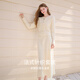 Xiangying French knitted suit for women 2025 winter new casual round neck sweater skirt with wool two-piece set Lubai M