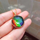 Junmin Canadian new other/other natural crystal/semi-precious stone necklace women's ammolite David satellite pendant