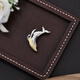 Shijun (SHIJUN) high-end men's evening suit dress brooch fashion corsage wedding groom accessories lapel pin Whale