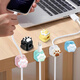 Smorss 6 white cat claws magnetic cable organizer desktop car data cable storage and organization mobile phone charging cable clip holder buckle plug