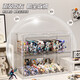 Pain Cabinet Ba Ji Li brand peripheral millet dust-proof cabinet two-dimensional brooch badge transparent acrylic storage display box 40*30*25 extra large with 2 partitions