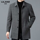 Lilan's new double-sided cashmere coat for men, medium-length woolen woolen coat, daddy high-end casual top, khaki L 175/size