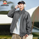Paul Frank Jacket Men's Autumn and Winter Stand Collar Loose Workwear Jacket Men's Pilot Top Men's Dark Gray XL