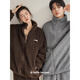 Beiyan lamb velvet couple pajamas for men and women in autumn and winter thickened warm coral velvet home clothes high collar zipper cardigan set F60548 women's L