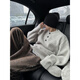 Autumn and winter retro lazy old money style heavyweight thickened loose outer wear and inner Henry collar sweater sweater men's trend gray M _100Jin Jin is equal to within 0.5 kg
