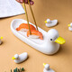 Tanbeiman Japanese-style little duck chopstick holder exquisite dining table ceramic chopstick holder household cute creative chopstick pillow chopstick holder Fat Donglai little white duck chopstick holder
