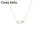 Cindy Kelly light luxury niche silver necklace, versatile, heart-shaped clavicle chain, high-end, birthday and New Year gifts for girls and girlfriends, rose gold, practical and high-end for wives and girlfriends