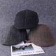 Zhongfei Sombrero Otoño e Invierno para Hombres Nuevo Sombrero de Avance para Personas Mayores y de Mediana Edad Gorra de Visera cálida Ocio al Aire Libre Sombrero de Avance de Lana versátil Sarga Gris Oscuro Talla única
