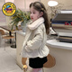 G.duck Girls' Cotton Clothes Winter Clothes 2025 New Western Style Children's Winter Thickened Padded Clothes Baby Autumn and Winter Plush Jacket Picture Color 100 cm