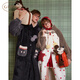 Gukoo couples pajamas winter Disney co-branded coral velvet hooded warm polka dots women's home wear pajamas men's pajamas D bear black nightgown men M