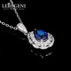 Lirokini necklace women's blue gemstone pendant high-end luxury jewelry Valentine's Day birthday gift for girls 1 carat sapphire pendant