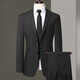 Lilang high-end suit suit for men spring and autumn middle-aged men's business casual suit wedding jacket dark gray plaid 8987 style M 170 size recommended 100Jin Jin equals 0.5kg -120Jin Jin equals 0.5kg