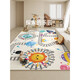 Minimoto Home Series Carpet Living Room 2025 Nouveau style Wipable Wipable Child's Children's Room Mat de sol Anti-Fall Mat à domicile mignon Carte de maison Tongqu Town-15941 100 * 200cm (anti-glissement)