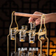 He Jiagong liquor dispenser set household crystal glass with scale pouring pot Chinese wine volume wine cold kettle fair cup dealer 12 pots 12 cups Jinshan 100 pots + Jinshan wine glasses
