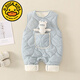 G.DUCKKIDS baby jumpsuit overalls vest vest baby autumn cotton pants newborn autumn and winter outer wear quilted pants blue 36cm 66 size (8-12Jin Jin is equal to about 0.5 kg)