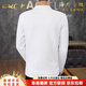 CKEY light luxury high-end stand-up collar long-sleeved t-shirt for men 2025 new trendy casual bottoming shirt thin Henry collar top for men t black brand straight hair L 110-120Jin Jin is equal to 0.5 kg