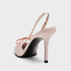 CHARLES&KEITH缎面蝴蝶结尖头高跟凉鞋女生日礼物CK1-60361556 Light Pink浅粉色 35