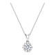 I Do PT950 Platinum Snowflake Diamond Necklace 1 Carat Cultured Diamond Classic Six Claw Pendant as a Gift for Wife and Girlfriend Snowflake Diamond-50 Points Diamond Necklace
