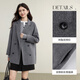 Shandubila sheep wool warm woolen coat women's winter small loose double-sided woolen coat vertical cut mid-length coat