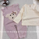 2025 New Girls Overalls Suit Autumn Fashionable Cute Baby Clothes Baby Two-piece Spring and Autumn Romper Suit Pink Dog Harness + Beige T 80