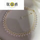 Yu Guojue Freshwater Pearl Necklace Braided Necklace Clavicle Chain French Hepburn Near Round Pearl 40cm