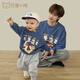 Bali pig [Dragon Baby] Parent-child sweatshirts, family three and four tops in spring and autumn family portraits, street-fried autumn clothes, ivory white baby style 80