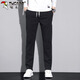 Woodpecker (TUCANO) pants men's autumn and winter straight casual pants men's loose sports trend versatile trousers black 32