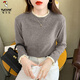 Woodpecker velvet thickened German velvet half turtleneck long-sleeved bottoming shirt for women autumn and winter new inner T-shirt lace warm top oatmeal color one-piece velvet 2XL 125-140Jin Jin equals 0.5 kg