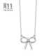 Chow Sang Sang Bow Platinum Necklace Pt950 Pendant with Chain 78013N Price 43cm - 4.5g (including labor cost 580 yuan)