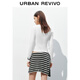 
UR2025 autumn new women's clothing fashionable casual simple basic slim T-shirt UYB450010# This white XL