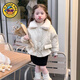 G.duck Girls' Cotton Clothes Winter Clothes 2025 New Western Style Children's Winter Thickened Padded Clothes Baby Autumn and Winter Plush Jacket Picture Color 100 cm