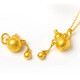 Chow Tai Fook Gold Pure Gold 999 Tassel Gourd Pendant Pure Gold Women's Jewelry 24K Pure Gold Clavicle Necklace Tassel Gourd Seven with 18k Titanium Gold Chain