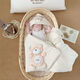 Baby colorful cotton quilt autumn and winter thickened and removable spring and summer thin newborn baby quilt newborn swaddle for four seasons happy bear coffee color four seasons double bile model (thin bile + thick bile) 98*98cm