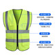 Fanlu Reflective Vest Safety Vest Traffic Cycling Warning Annual Inspection Car Inspection Overalls Orange Multi-Pocket