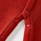 Tongtai (TONGTAI) baby jumpsuit spring and autumn pure cotton baby clothes children's New Year knitted crawler suit New Year greeting suit red 90cm