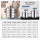 Thickened stainless steel double-layer steamer household two- and three-layer pot large soup pot steamed buns steamed fish pot induction cooker gas stove thickened version 3 layers 32cm