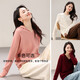 MUSLEY QUEEN is really 50% off, the second one is 0 yuan, 25 new autumn and winter women's versatile loose seamless bottoming sweater, hooded style - milk white L (165-170CM) (115-125Jin Jin is equal to 0.5 kg)