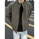 NYING American Workwear Jacket Men's 25 Autumn New Trendy Brand Tough Guy Casual Jacket Large Size Loose Short Top Rock Gray XL (125-140Jin Jin equals 0.5kg)