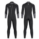 Oeny's new 5/3 wetsuit for men, super elastic, thickened and velvet, cold-proof and warm one-piece wetsuit, jellyfish surfing winter swimsuit, black and gray CR super elastic, long hair mercerized thermal cloth inside S