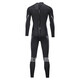 L Wetsuit one-piece men's 3mm warm, super elastic and wear-resistant wetsuit, cold-proof wetsuit, winter swimming suit, black XS