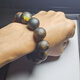 Oral ten-leaf natural medicine apothecary amber Buddha beads bracelet beeswax rosary beads genuine cultural toy for men and women apothecary amber cypress niche bracelets amber 19mm